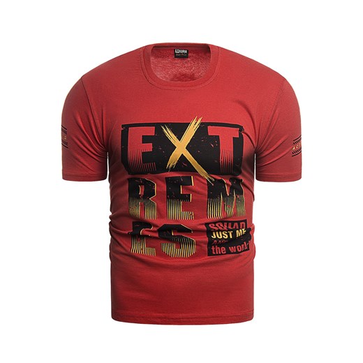 Wyprzedaż koszulka t-shirt Extremes - czerwona  Risardi L  wyprzedaż 