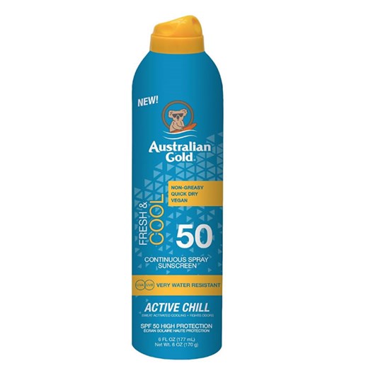 Australian Gold Fresh & Cool Continuous Spray Sunscreen Spf50 177 ml Australian Gold   wyprzedaż Gerris 
