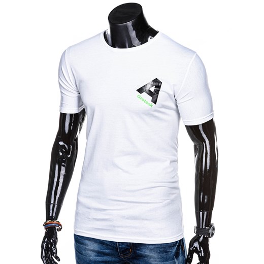 Edoti.com t-shirt męski biały 