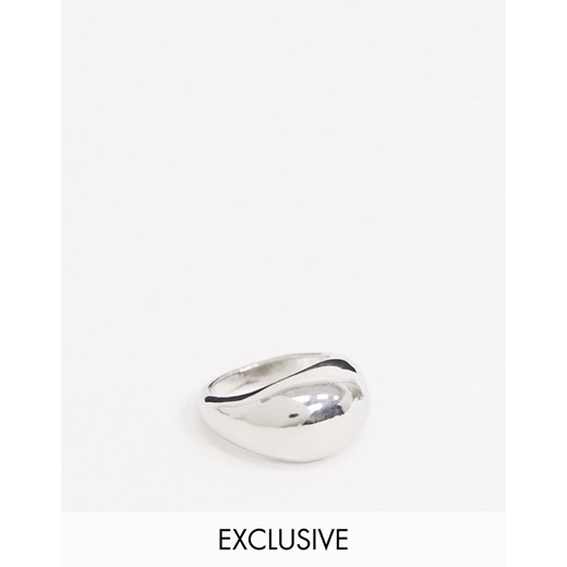 DesignB London – Gruby opływowy pierścionek w kolorze srebra, tylko w ASOS-Srebrny