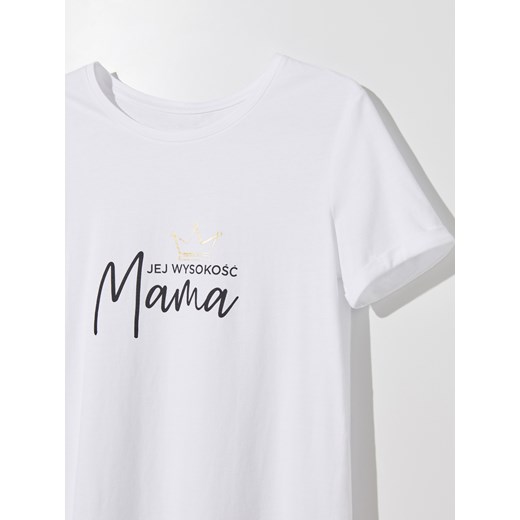 Mohito - Okolicznościowa koszulka z ozdobnym napisem - Biały  Mohito M 