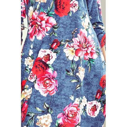 Sukienka Ptakmoda.com oversize na spacer z tkaniny w kwiaty 