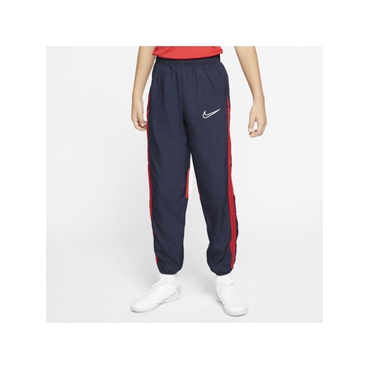 Spodnie piłkarskie dla dużych dzieci Nike Dri-FIT Academy - Niebieski Nike S wyprzedaż Nike poland
