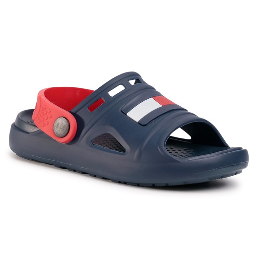 Klapki TOMMY HILFIGER - Comfy Sandal Blue T3X2-30744-0083 S Blue 800   32 eobuwie.pl