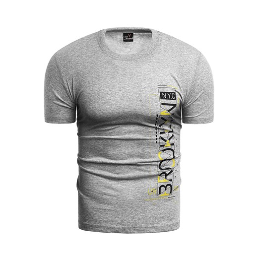 Wyprzedaż koszulka t-shirt Brooklyn - szara  Risardi XXL okazyjna cena  