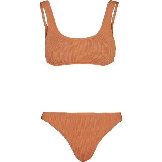 Urban Classics - Ladies Tanktop Crinkle Bikini - Komplet bikini - żółto pomarańczowy (Apricot)   XL 