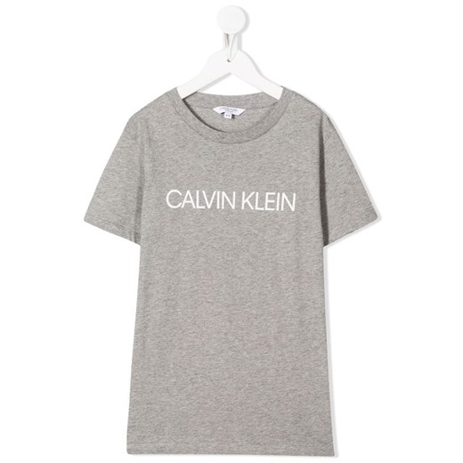 Calvin Klein szary chłopięce koszulka Tee - 8-10 Calvin Klein 8-10 Differenta.pl okazja