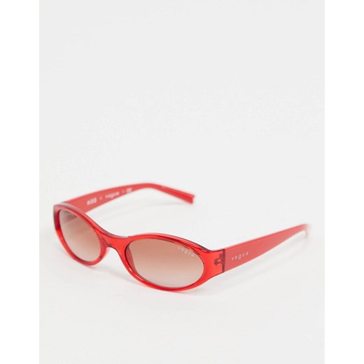 Vogue x Millie Bobby Brown – Czerwone okrągłe okulary przeciwsłoneczne-Czerwony Vogue  No Size Asos Poland