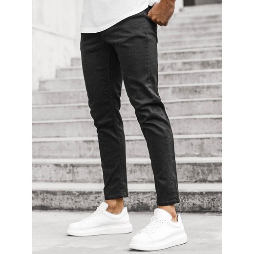 Spodnie jeansowe męskie czarne OZONEE DP/591