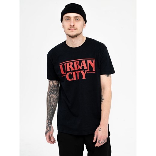 Koszulka Z Krótkim Rękawem Urban City Urban Things Czarna  Urbancity 2XL UrbanCity.pl