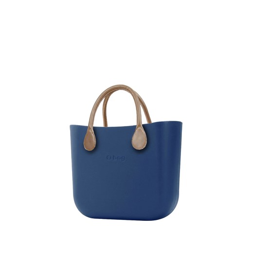 Shopper bag O Bag bez dodatków niebieska matowa mieszcząca a4 