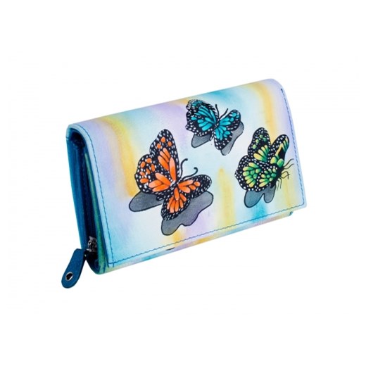 KOCHMANSKI skórzany portfel damski ręcznie malowany 4251 Kochmanski Studio Kreacji®   Skorzany