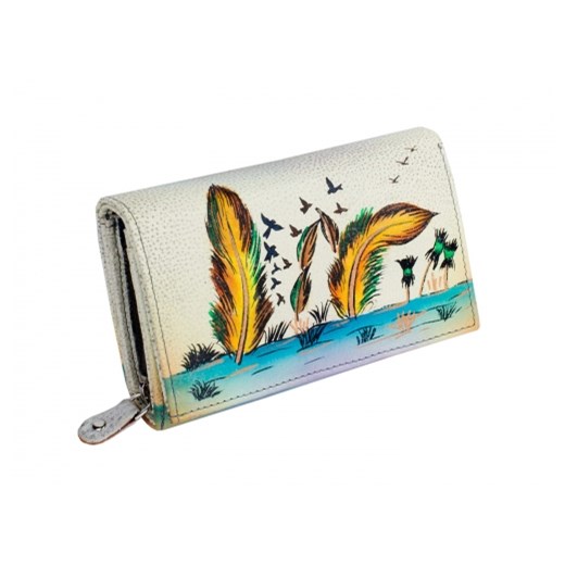 KOCHMANSKI skórzany portfel damski ręcznie malowany 4253 Kochmanski Studio Kreacji®   Skorzany