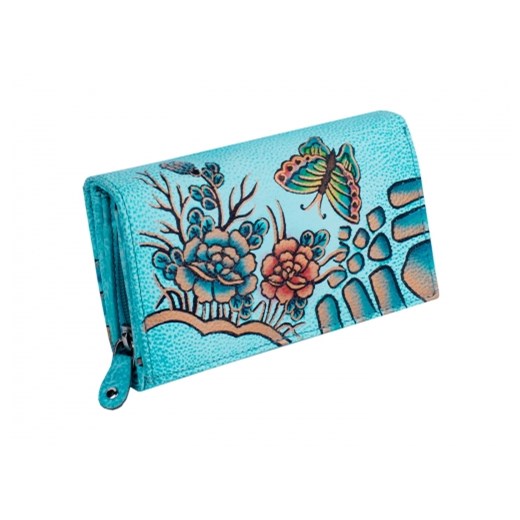 KOCHMANSKI skórzany portfel damski ręcznie malowany 4254 Kochmanski Studio Kreacji®   Skorzany