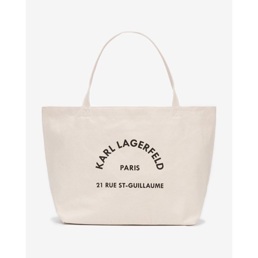 Shopper bag Karl Lagerfeld bez dodatków bawełniana 