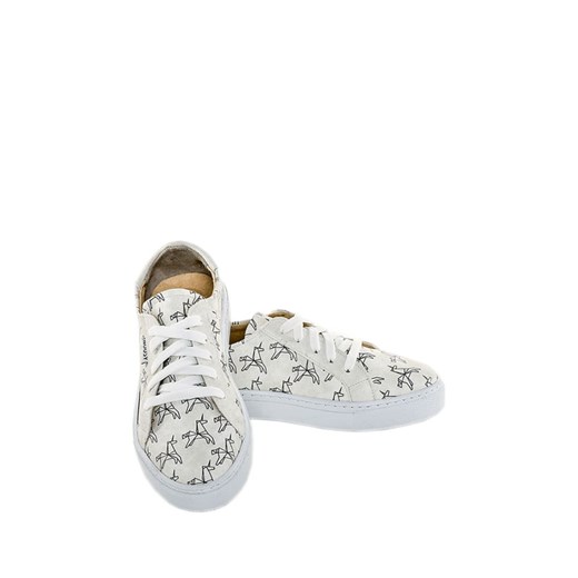 Sneakersy w kolorze białym ze wzorem