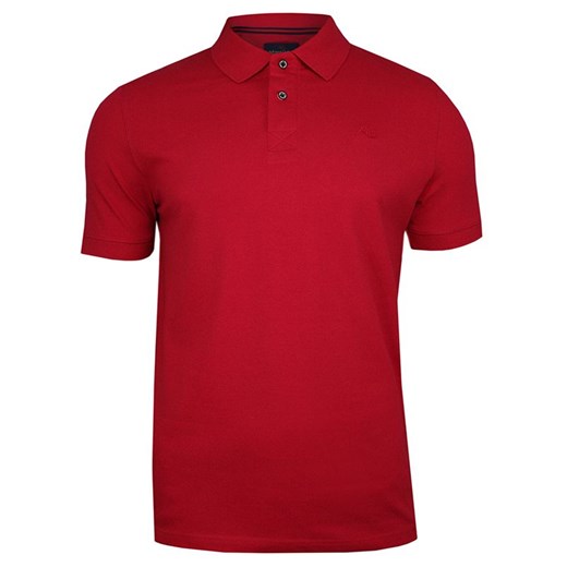 Czerwona Bawełniana Koszulka POLO -Adriano Guinari- Męska, Krótki Rękaw, z Kołnierzykiem, Casualowa TSADGPOLOskipatrol ze sklepu JegoSzafa.pl w kategorii T-shirty męskie - zdjęcie 86624027