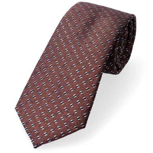 Krawat brązowy Dobrze Dodane 