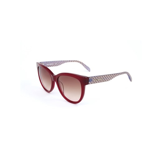 Damskie okulary przeciwsłonczene w kolorze czerwono-jasnobrązowym