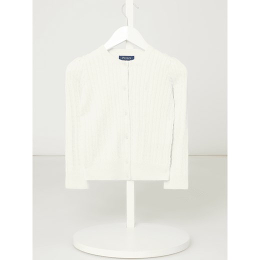 Sweter dziewczęcy Polo Ralph Lauren Childrenswear biały bawełniany 