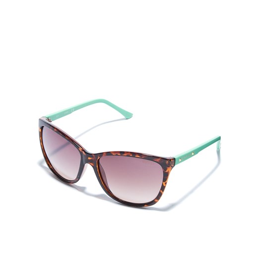 Damskie okulary przeciwsłoneczne w kolorze zielono-brązowo-fioletowym
