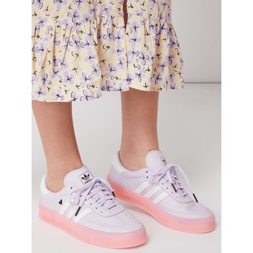 Buty sportowe damskie Adidas Originals w stylu młodzieżowym skórzane 
