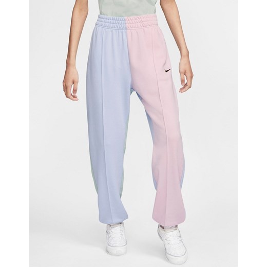 Nike – Joggersy oversize z pastelowymi blokami kolorów i logo-Wielokolorowy