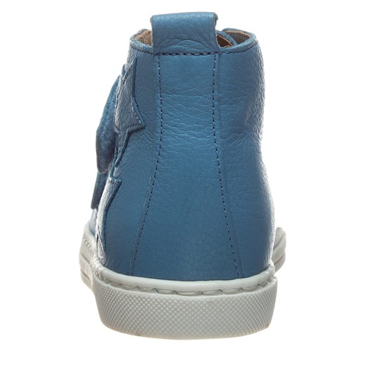 Skórzane sneakersy w kolorze niebieskim
