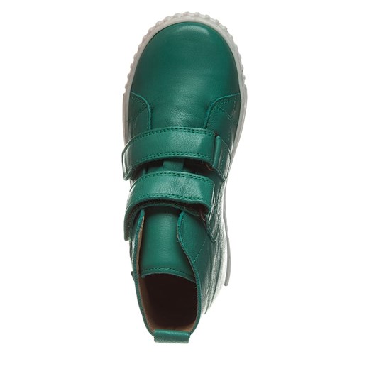 Skórzane sneakersy w kolorze zielonym