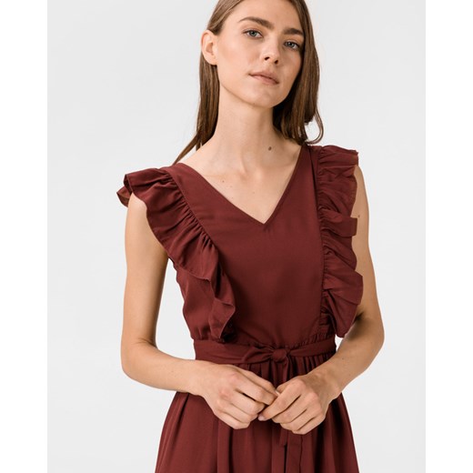 Sukienka Vero Moda z dekoltem w serek z krótkim rękawem 