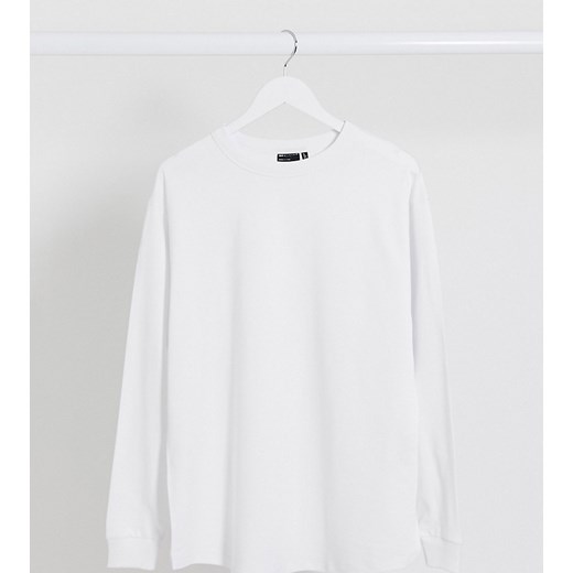 ASOS DESIGN Maternity – Biała bardzo obszerna bluza dresowa z lekkiego materiału-Biały