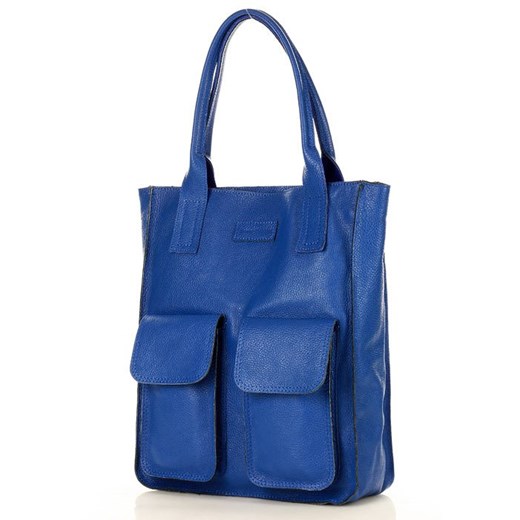 Shopper bag Merg wakacyjna duża bez dodatków na ramię matowa 