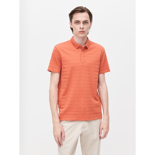 T-shirt męski pomarańczowa Reserved z krótkim rękawem 