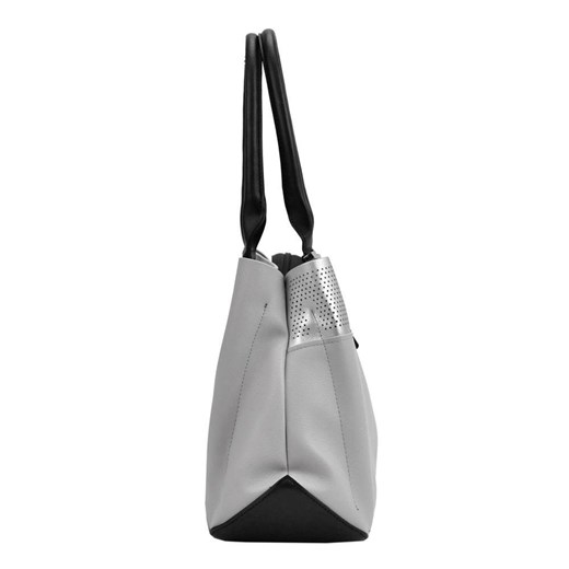 Biała shopper bag Pierre Cardin zdobiona elegancka 
