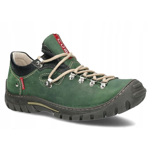 Zielone buty trekkingowe męskie Nagaba sznurowane sportowe jesienne 