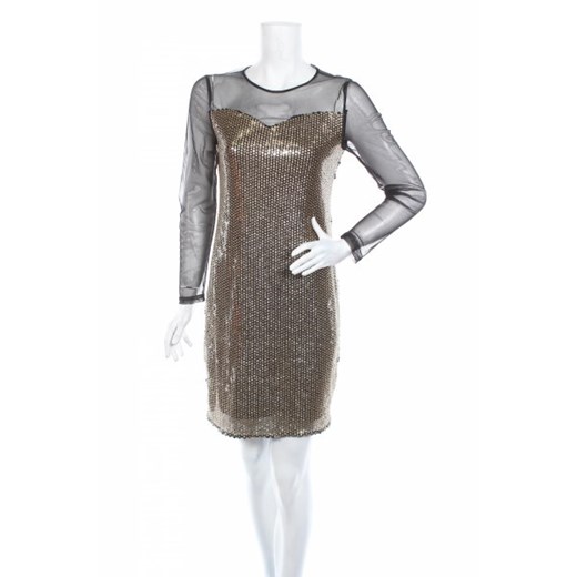 Sukienka Dorothy Perkins z długim rękawem na sylwestra z aplikacjami  prosta 
