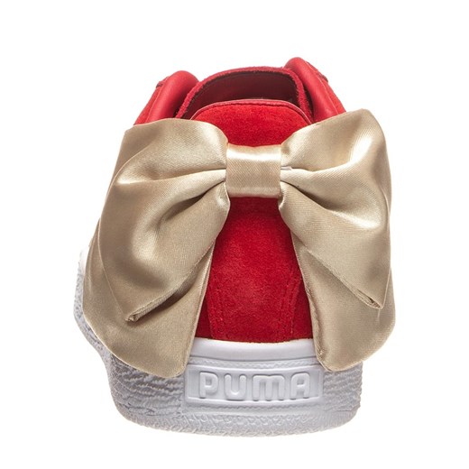 Sneakersy "Suede Ribbon Bow Varsity Trainer" w kolorze czerwono-złotym