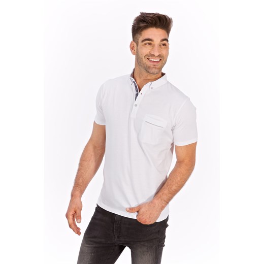 T-shirt męski Lanieri Fashion bez wzorów z krótkimi rękawami 