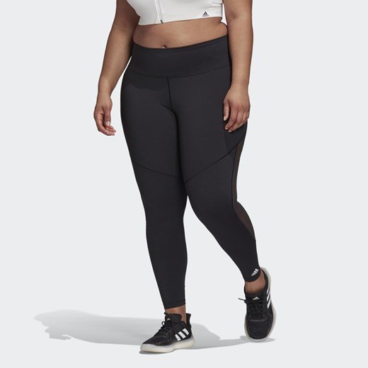 Believe This 3-Stripes Mesh Long Tights (Plus Size) adidas  1X 
