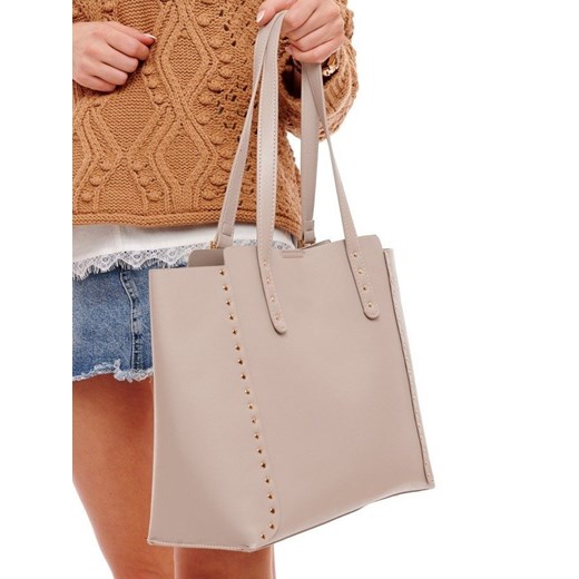 Shopper bag Monnari ze skóry ekologicznej bez dodatków duża matowa 