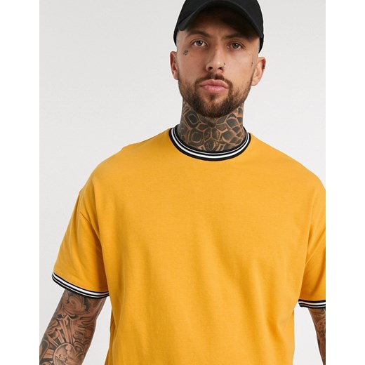 Żółty t-shirt męski Asos 