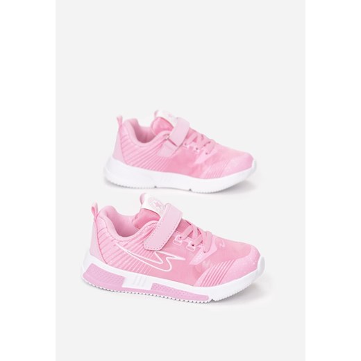 Buty sportowe dziecięce różowe Born2be na rzepy na wiosnę 