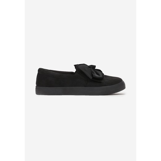 Czarne Slip On Rough Out