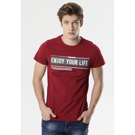 T-shirt męski Born2be czerwony 
