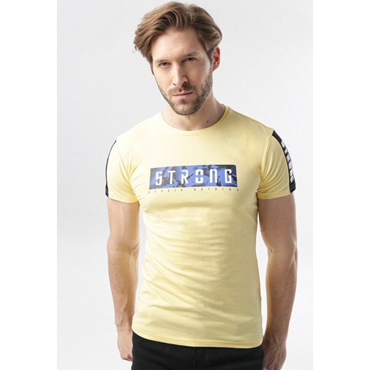T-shirt męski Born2be z krótkim rękawem w stylu młodzieżowym na wiosnę 