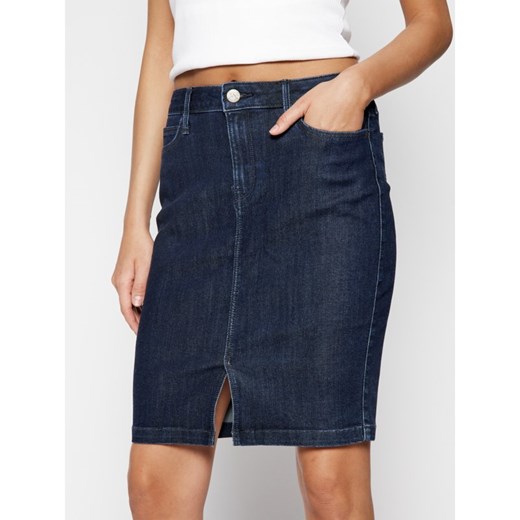 Spódnica Lee mini z jeansu na wiosnę casual bez wzorów 