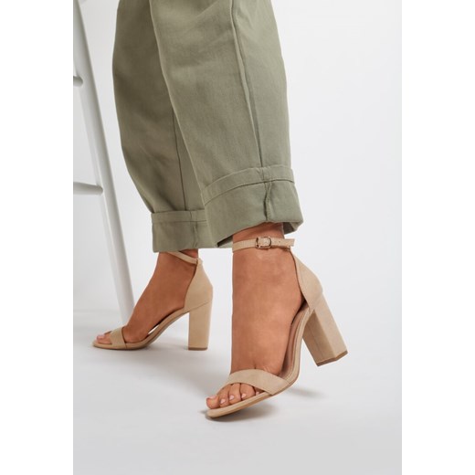 Sandały damskie Renee na wysokim obcasie z klamrą eleganckie 