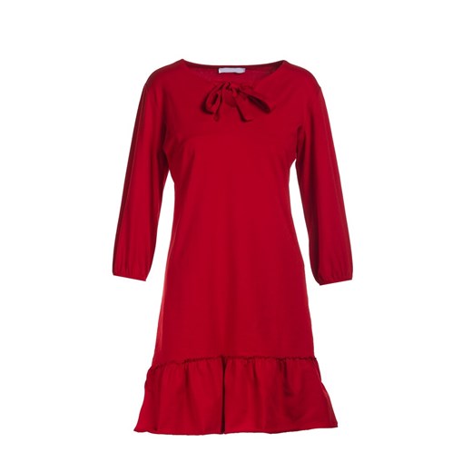 Sukienka czerwona Renee bez wzorów mini 