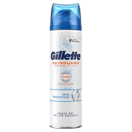 Gillette Skinguard Sensitive Żel Do Golenia Dla Mężczyzn 200Ml Gillette   okazja Drogerie Natura 