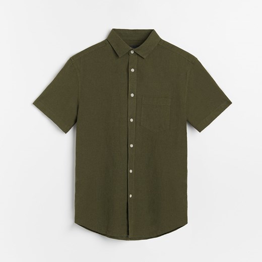 Zielona koszula męska Reserved casualowa 